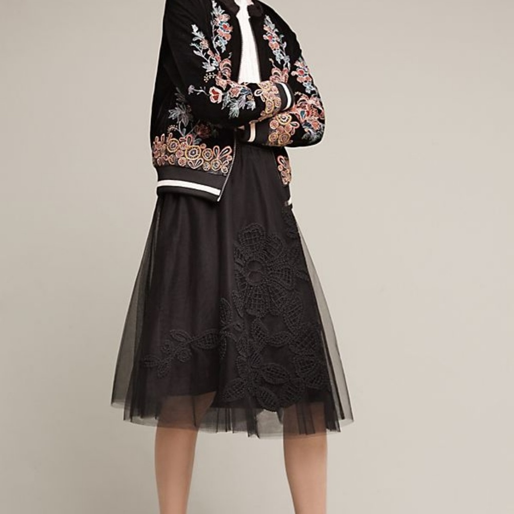Maeve Fleurs du Nuit Tulle Skirt